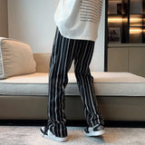 Threebooy Loose Casual Straight Casual Pants Mens Fashion Spring Summer All-match Fashion Striped Sports Trousers Hip Hop Mopping Pants