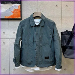 Threebooy American Vintage Casual Work Jacket Korean Style Fashion Handsome Versatile Lapel High-end Jacket Men's Spring Top Aesthetic