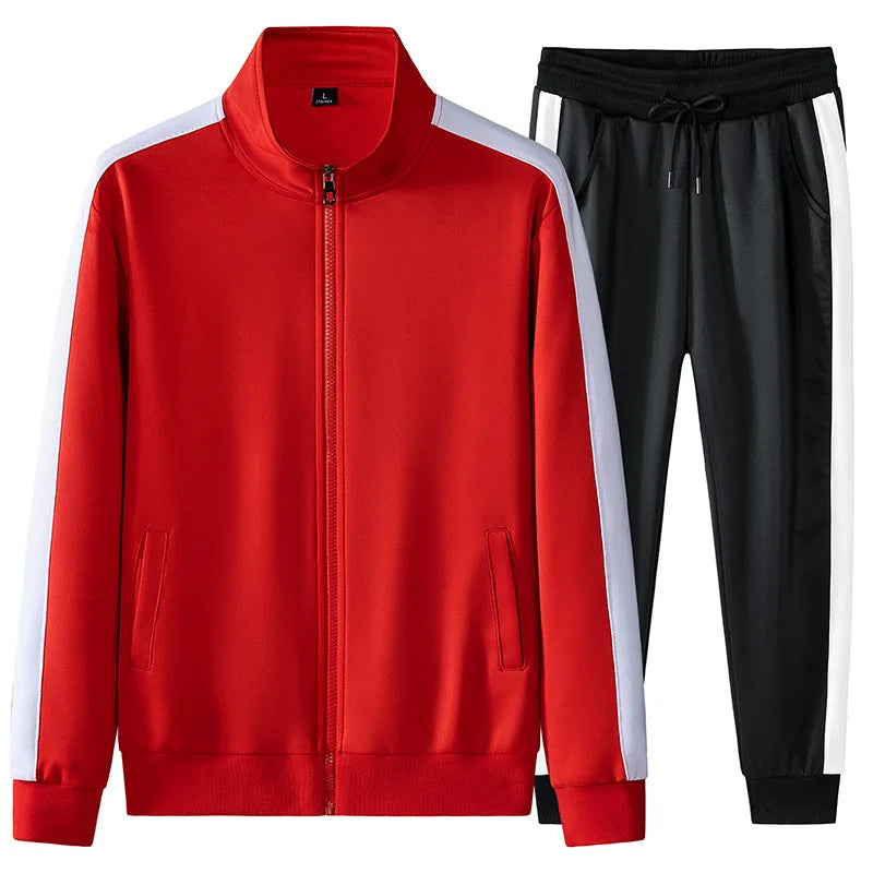 Threebooy  New Men's Youth Spring Autumn Zip Up Jacket Tracksuit 2Pcs Sets Casual Loose Korean Fashion Sportswear Streetwear Outfits Trendy
