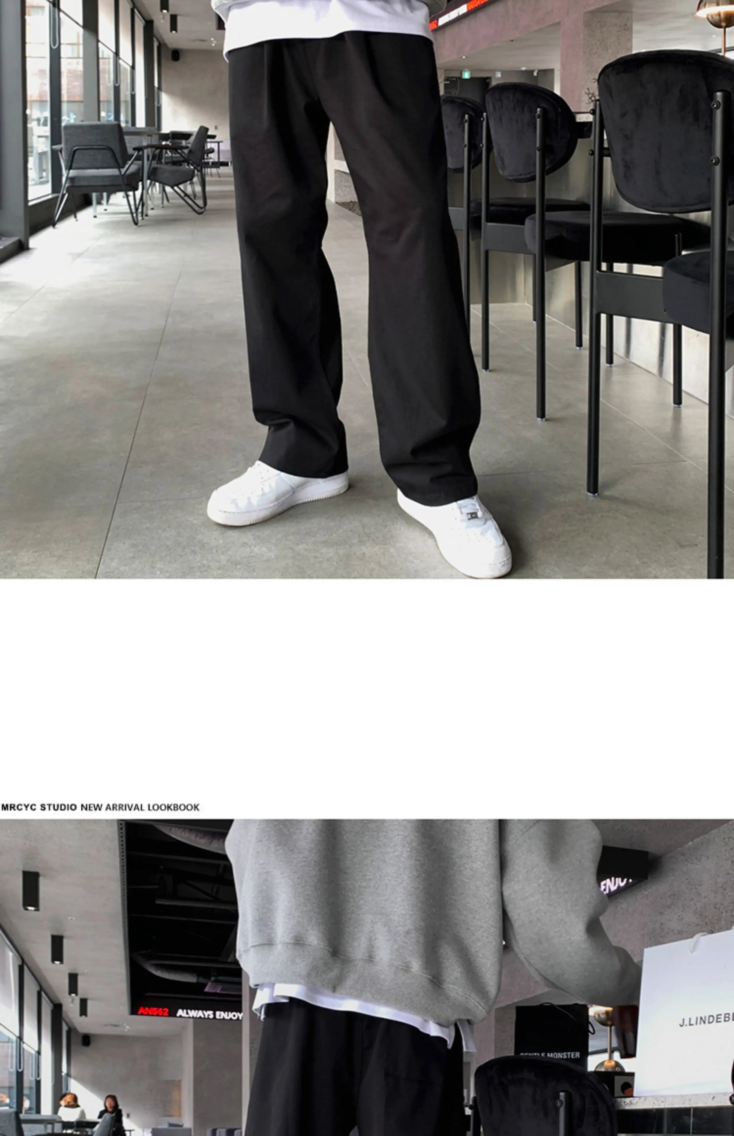 Threebooy Korean Style High-end Straight-leg Casual Pants Men's Spring Summer Loose Trousers American 2025 New Trendy Wide-leg Pants Chic