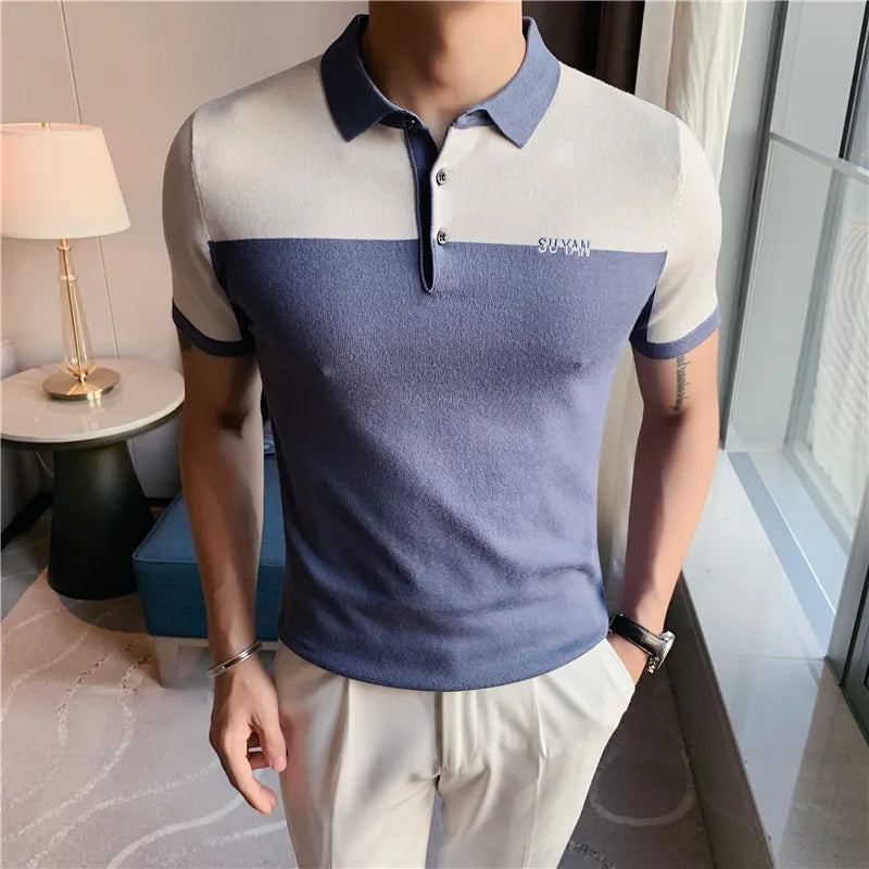 Threebooy Men's summer match colors Leisure pure cotton short sleeve POLO shirts/Male slim fit High-grade Tops men clothing