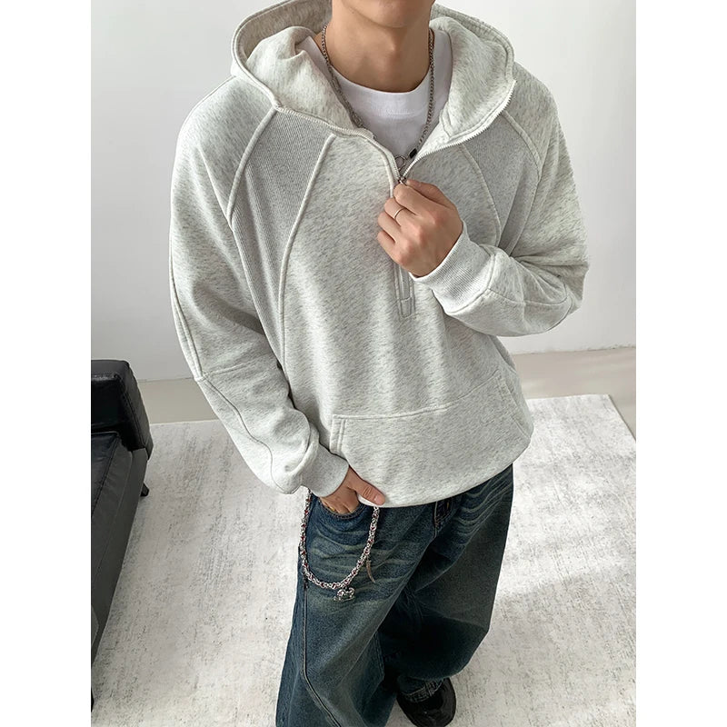 Threebooy  New Hooded Fashion Sweatshirt Men Casual Loose Comfortable 100% Cotton Pullover Harajuku Streetwear Male Sweatshirt