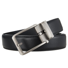 Threebooy  3.5cm Width Click Belts for Men Brand Designer Automatic Buckle Genuine Men's Jeans High Quality Waist Strap 90-130cm