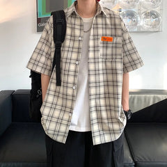 Threebooy Luxury Men's Summer Turn Collar Short Sleeved Shirt Casual Fashion Printing Shirts And Blouses
