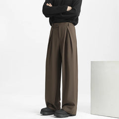 Threebooy Men's Light Luxury Naples Slim-fit Suit Pants Casual Japanese Retro Premium Quality Elegant Popular Leisure Trousers 2026 Spring