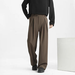 Threebooy Men's Light Luxury Naples Slim-fit Suit Pants Casual Japanese Retro Premium Quality Elegant Popular Leisure Trousers 2026 Spring