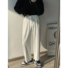 Threebooy Men's Elastic Waist Straight Sports Pants Leisure Casual Pants Black/grey/white Joggers Sweatpants Fashion Trend Trousers