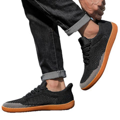 Threebooy  New Large Size Wide Palm Fly Knit Couple Style Hiking Cycling Shoes Breathable Comfortable Running Shoes for Men And Women