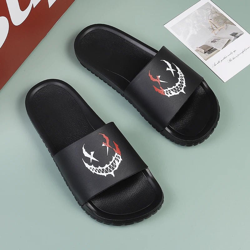 Threebooy  Plus Big Size 49 50 51 52 Mens Rubber Slide Slippers Wide Flat Sandals Beach Shoes Indoor Home House Outdoor Palm Claps