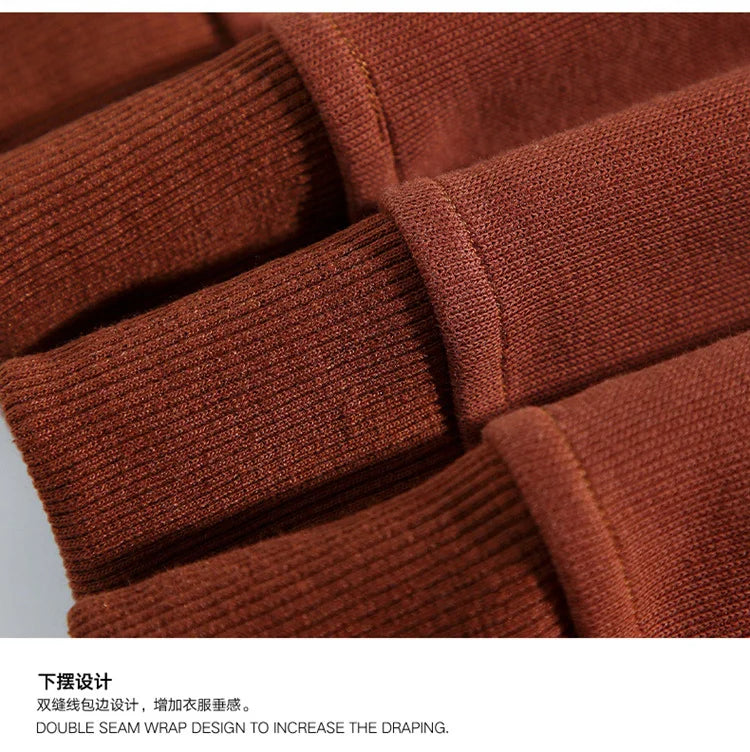 Threebooy 2025 Men Sweatshirts Stand Collar Oversize Splice Pullover Harajuku Unisex Streetwear Autumn Casual Hoodies