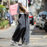 Threebooy Baggy Jeans Trousers Male Denim Pants Black Wide Leg Pants Men's Jeans Oversize Cargo Korean Streetwear Hip Hop Harajuku