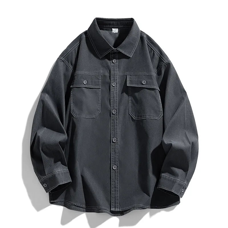 Threebooy Spring new outdoors shirt men  Sun Protection Fishing Shirts Men's Long Sleeve Shirts Mesh Breathable Hiking Work Cargo Shirts
