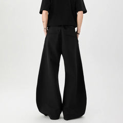 Threebooy Spring New design dress pants Mens Loose Casual Baggy Flowy Soft Black Pleated Wide Leg Pants Men Luxury Designer Emo Clothing