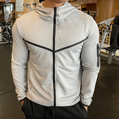 Threebooy  Winter cotton Running Jacket Hooded Men Sport Jacket basketball fitness Gym Outdoor hoodie Coat Cycling training Sportswear Male