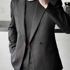 Threebooy  High-End Black Trousers Unisex Elegant New Business Casual Pants Suit Set For Wedding Groom Business Prom