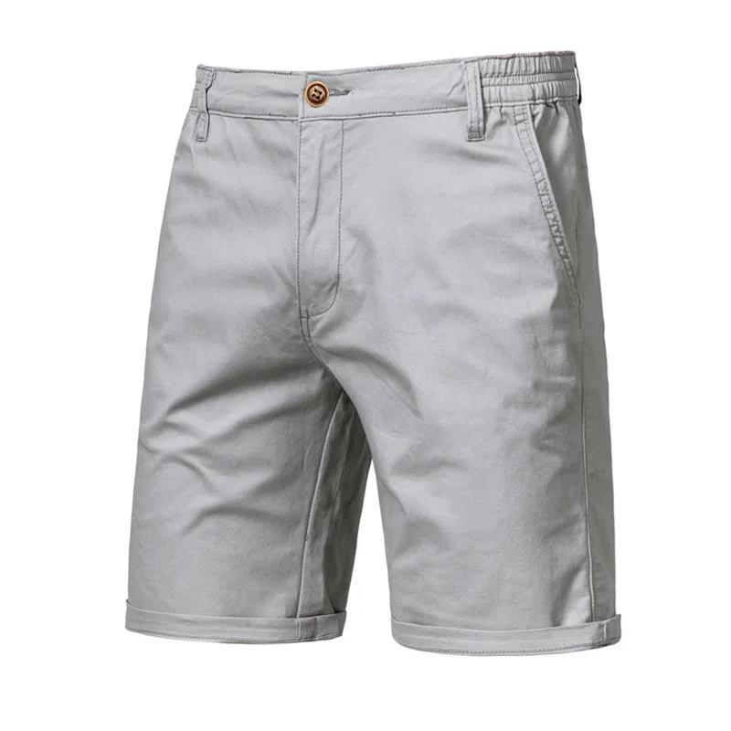 Threebooy Men's Summer Slim-fit British Shorts Light Luxury Stylish Popular Clothes Leisure Cargos Streetwear Button-down Half-pants 30-38