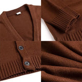 Threebooy Vintage Knitting Cardigan Men Thickened Warm Winter Buttons Solid Long Sleeve Sweater Cardigan Fashion Knitwear Drop Shipping