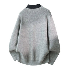 Two fake sweaters man 2025Autumen Winter Knitted pullover sweater men's Business casual warm new fashion Collared sweater