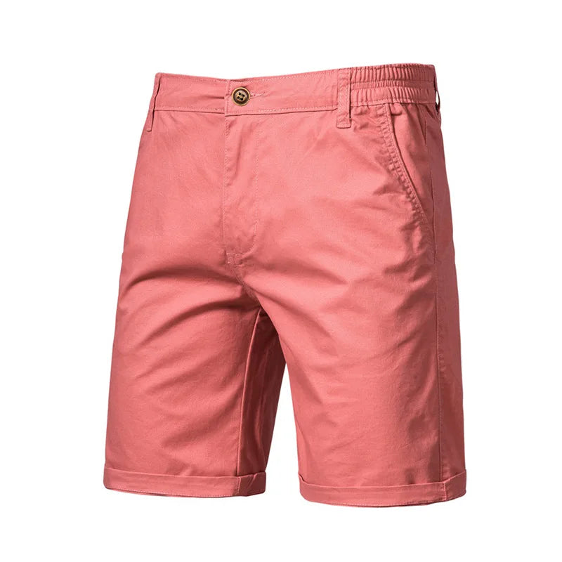Threebooy Men's Summer Slim-fit British Shorts Light Luxury Stylish Popular Clothes Leisure Cargos Streetwear Button-down Half-pants 30-38