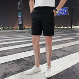 Threebooy Korean Style Summer Fashion Casual Plaid Shorts Brand Clothing Leisure Slim Fit Men Business Shorts