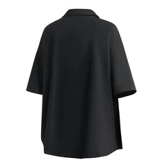 Threebooy Men Ice Silk Cooling Shirt Summer Loose Fit Casual Oversized Breathable Wrinkle Free Comfy Lightweight Draped Trendy