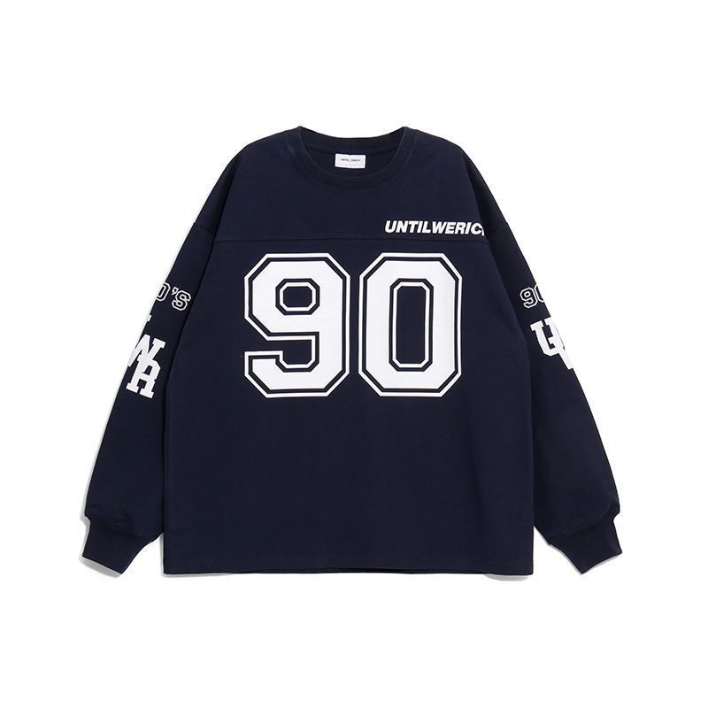 Threebooy Men's Sweater Oversize Loose New Street Tops Tees Letter Print Spring Autumn Round Neck Long Sleeves Daily Casual Sweatshirt