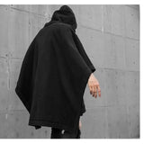 Threebooy Techwear Black Oversized Hoodies Sweatshirt Baggy Trench Coat Anorak Men Goth Punk Japanese Streetwear Hip Hop Gothic