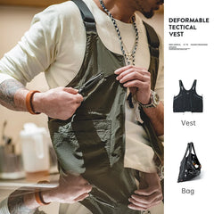 Threebooy New Design Male Casual Summer Big Size Sleeveless Working Vest Multi Pocket Waistcoat Large Capacity Satchel Jacket