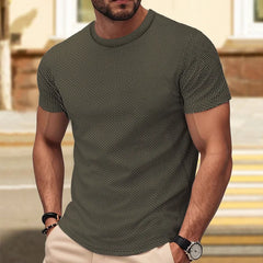 Threebooy  Men's Summer New European Size Men's Short-sleeved T-shirt Breathable Slim-fit Top Men's Running Sports T-shirt Graphic T Shirts