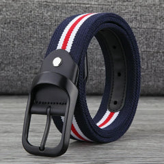 Threebooy  3.5cm Men's Fabric Canvas Webbing Man Belt for student Designer Men Leisure Trousers Belt for Jeans Belts Male Waist Belts