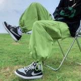 Threebooy Men's Cargo Pocket Decorate Loose Casual Pants Streetwear Hip Hop Style Jogger Sweatpants Black/green/brown Color Trousers