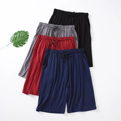 Threebooy  Men's Shorts Summer Thin Five-point Home Shorts Loose Casual Large Size Home Pajamas Beach Pants