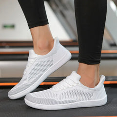Threebooy  New Large Size Wide Palm Fly Knit Couple Style Hiking Cycling Shoes Breathable Comfortable Running Shoes for Men And Women