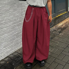 Threebooy  Men Striped Pants Loose Elastic Waist Joggers Casual Trousers Men Streetwear Baggy Fashion Leisure Male Long Pants