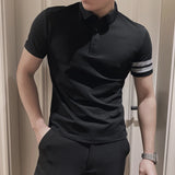 Threebooy Brand Clothing Men Are of High Quality in Summer Slim Fit Short Sleeve POLO shirts/Male Pure Color Business POLO shirts 4XL