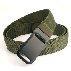 Threebooy  New Golf Sports Canvas Outdoor Hunting Casual Belt Tactical Belt Metal Automatic Buckle Tough Nylon Men Military Belt