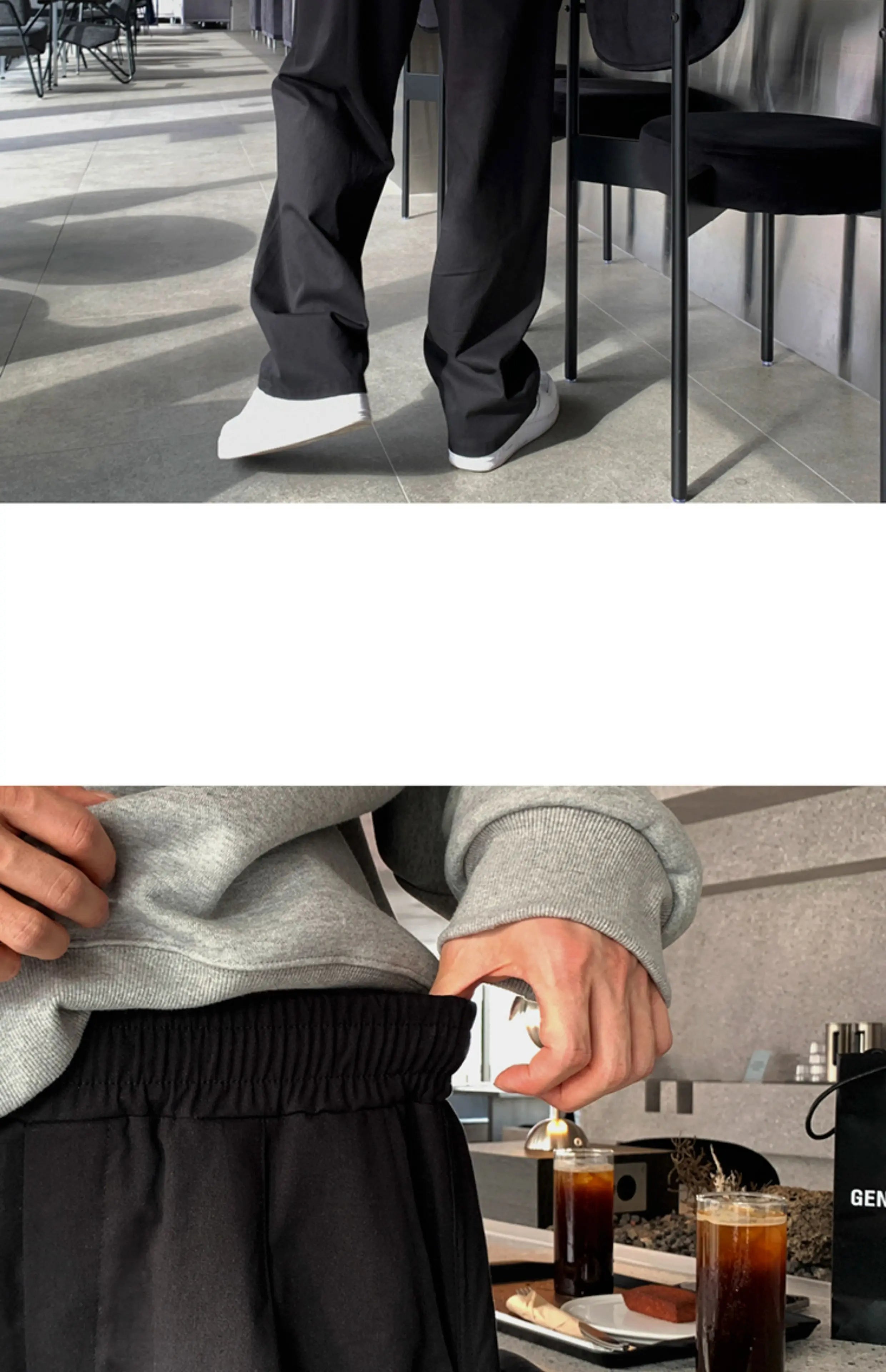Threebooy Korean Style High-end Straight-leg Casual Pants Men's Spring Summer Loose Trousers American 2025 New Trendy Wide-leg Pants Chic