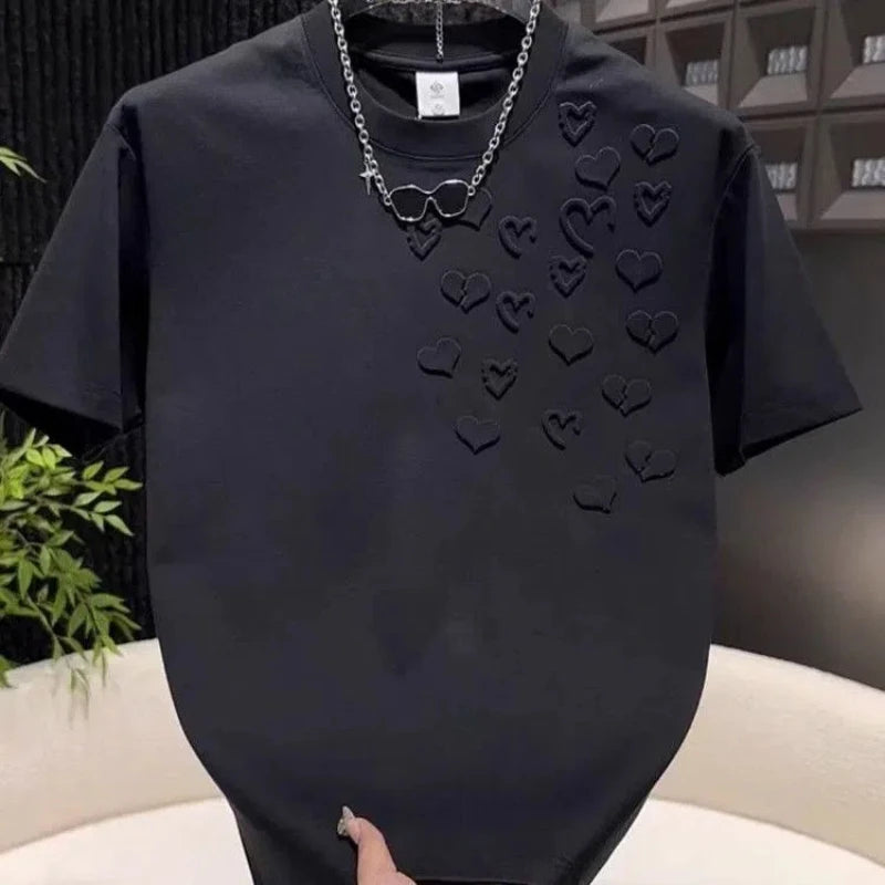 Threebooy  Men's Trend Casual Short Sleeve Loose Pullovers Top Summer Simplicity All-match Fashion T Shirts Harajuku Korean Men Clothing