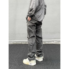 Threebooy streetwear Baggy Cargo Pants Pant Trousers for Men Streetwear Y2k Techwear Man Wide Many Pockets Grey Black Hip Hop  Fashion Tactical Jogger Tube