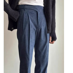 Threebooy  Men's Straight-Leg Pants Natural Waist Regular Harajuku Style Casual Trousers Versatile New Daily Wear Draped Pants