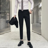 Threebooy Fashion Male Spring High Quality Cotton Business Suit Trousers Men's Clothing/Man British Style Men's Casual Suit Pants