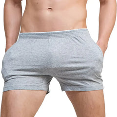 Threebooy  Men's Running Workout Active Shorts Cotton Gym Training Lounge Sleep Bottoms Elastic Waist Casual Pajama Pocket Jogger Home Wear