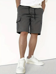 Threebooy  plus Size Men's Workwear Shorts Suitable for Daily Outings Comfortable Casual Utility Pants for Men