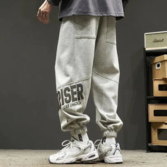 Threebooy 2024 New Letter Pattern Trousers Men's Casual Trousers Loose Trousers Winter Thickened Fleece Sweatpants Men's Sports Pants Men