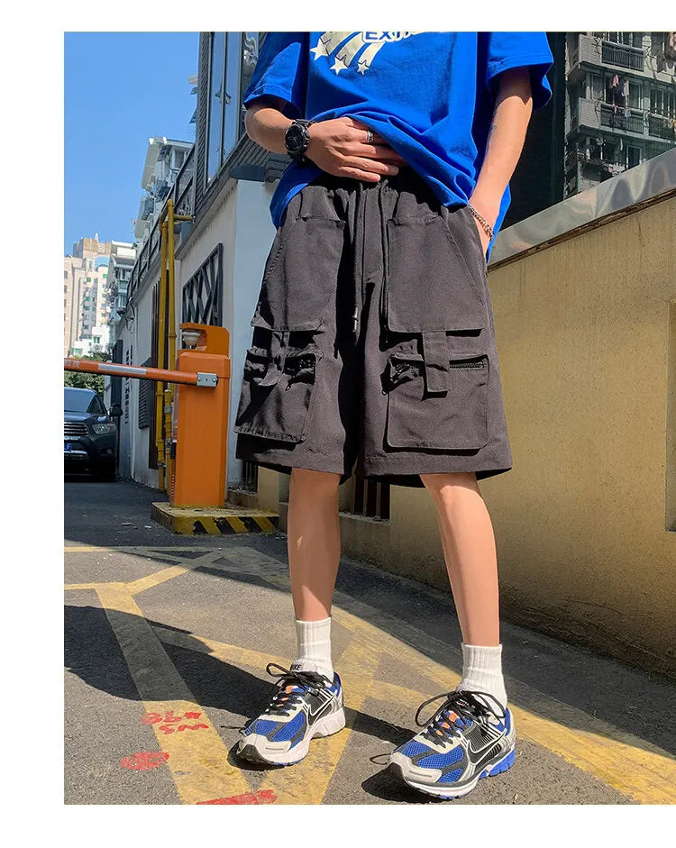 Threebooy Mens Summer Cargo Shorts Multi Pocket Casual Outdoor Sports Workwear Lightweight Comfortable Hiking Shorts Trendy Fashion