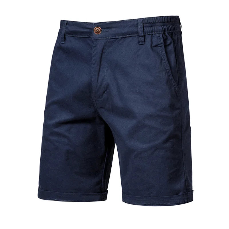 Threebooy Men's Summer Slim-fit British Shorts Light Luxury Stylish Popular Clothes Leisure Cargos Streetwear Button-down Half-pants 30-38