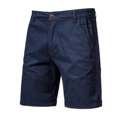 Threebooy Men's Summer Slim-fit British Shorts Light Luxury Stylish Popular Clothes Leisure Cargos Streetwear Button-down Half-pants 30-38