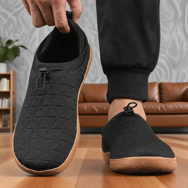 Threebooy  Wide Barefoot Shoes for Mens Breathable Knitted Mesh Walking Sneakers Outdoor Running Zero Drop Casual Sneaker Minimalist Shoes