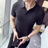 Threebooy Top Grade Brand Cotton Polo Shirts Knitting Men Slim Fit Short Sleeve Summer Leisure Lapel Sleeve POLO Shirts Men Clothing 4XL