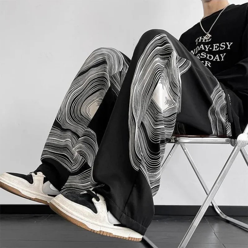Threebooy Male Trousers Trend Men's Casual Pants Long Straight Big Size Vintage Cheap Original Clothing Clothes High Quality Aesthetic Y2k